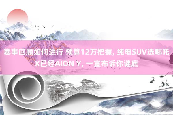 赛事回顾如何进行 预算12万把握, 纯电SUV选哪吒X已经AION Y, 一宣布诉你谜底