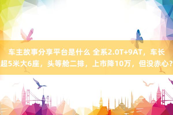 车主故事分享平台是什么 全系2.0T+9AT，车长超5米大6座，头等舱二排，上市降10万，但没赤心？