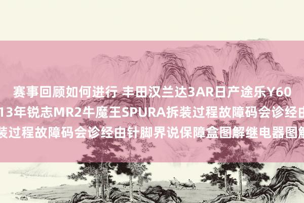 赛事回顾如何进行 丰田汉兰达3AR日产途乐Y60维修手册电路图府上2013年锐志MR2牛魔王SPURA拆装过程故障码会诊经由针脚界说保障盒图解继电器图解线束走