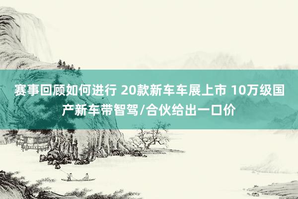 赛事回顾如何进行 20款新车车展上市 10万级国产新车带智驾/合伙给出一口价