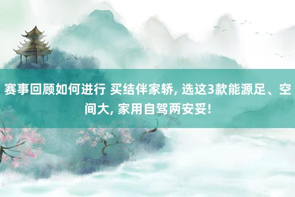 赛事回顾如何进行 买结伴家轿, 选这3款能源足、空间大, 家用自驾两安妥!